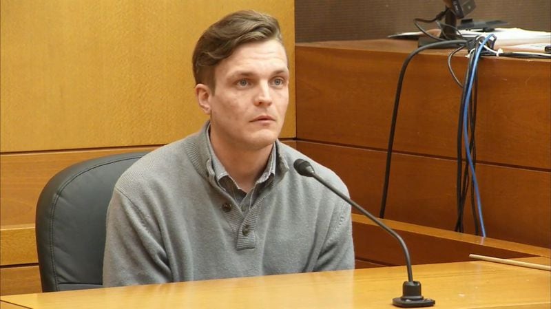 Tanner McKinney, who exercised horses on the McIver ranch, testifies during the murder trial of Tex McIver on March 14, 2018 at the Fulton County Courthouse. (Channel 2 Action News)