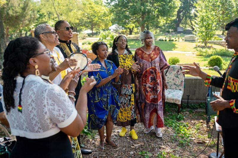 Atlanta residents celebrate at the Oakland Cemetary Juneteenth Family Festival. This is the third Juneteenth since becoming a federal holiday in 2021. Saturday, June 15, 2024 (Ben Hendren for the Atlanta Journal-Constitution)