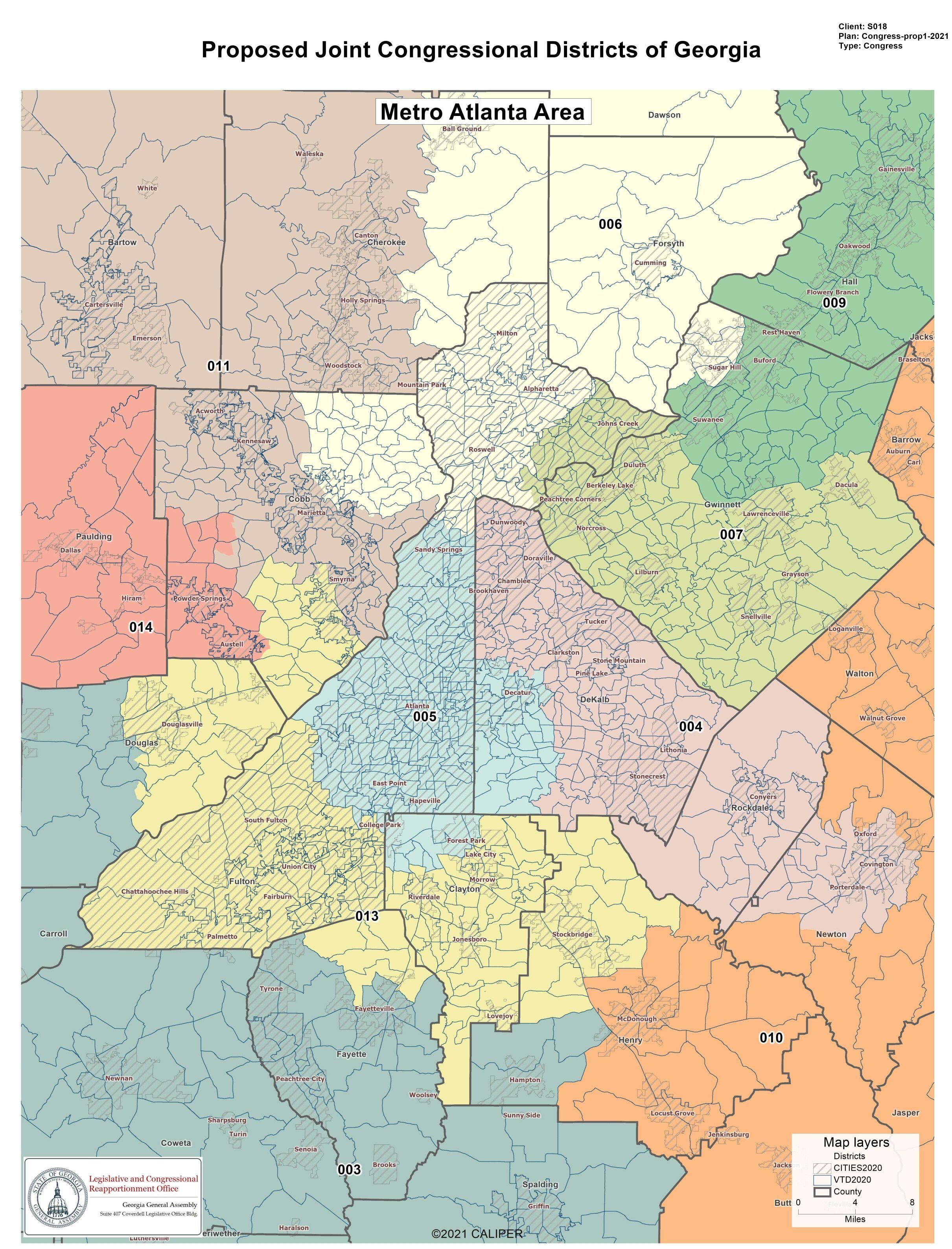 Georgia 5th District Map Map: Georgia's Congressional Districts - Updated For 2022