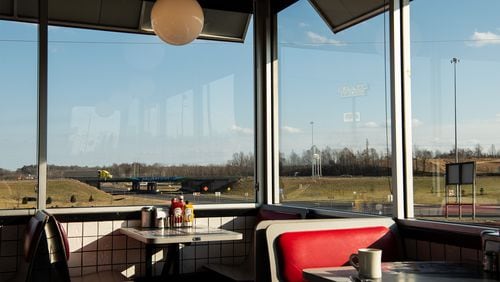 A "Waffle House Vista" in Kentucky by artist Micah Cash featured in an exhibition at the Georgia Museum of Art in Athens.
(Courtesy of Georgia Museum of Art)