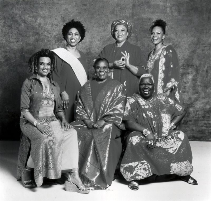 Bernice Johnson Reagon, center, founded Sweet Honey in the Rock, a noted American singing group that is still performing with different members. Pictured here are (from left) Aisha Kahlil, Carol Maillard, Bernice Johnson Reagon, Shirley Chidress Saxton, Ysaye Maria Barnwell, Nitanju Bolade Casel. Johnson was a civil rights activist and noted musicologist.