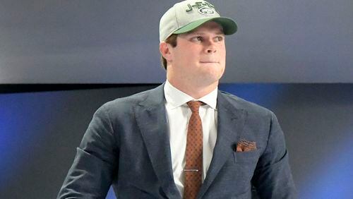 USC quarterback Sam Darnold is selected third overall by the New York Jets during the NFL Draft at AT&T Stadium in Arlington, Texas, on April 26, 2018. (Max Faulkner/Fort Worth Star-Telegram/TNS)