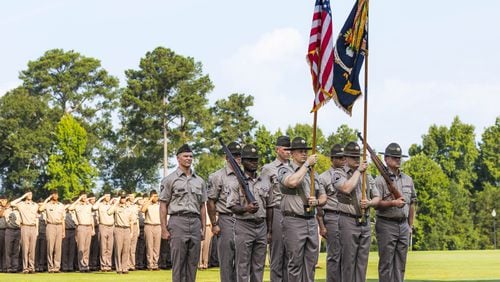 Alpha Company, 1st Battalion, 50th Infantry Regiment and Delta Company, 2nd Battalion, 58th Infantry Regiment, 198th Infantry Brigade conducted a joint Infantry one station unit training graduation on Fort Moore, Georgia, Aug. 9, 2024 (U.S. Army photo by Capt. Stephanie Snyder)