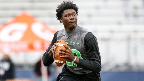 Houston County quarterback A.J Hill is a consensus top-100 national recruit. He was a first-team AJC all-state pick as a sophomore in 2022.