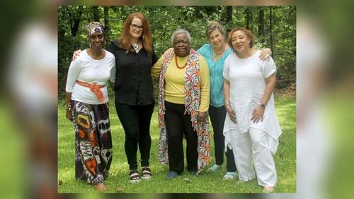 Remembrance Quilters: Huff, Tanya Heldman, Robin Black, Kristi McDonough and Janet Saboor. Courtesy Tanya Heldman