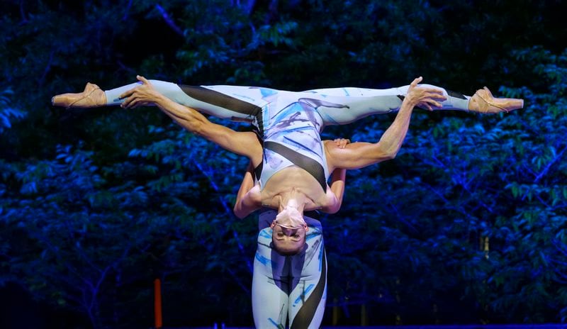 Emily Carrico and Sergio Masero rehearse Claudia Schreier's "Pleiades Dances" in 2021. Courtesy of Kim Kenney