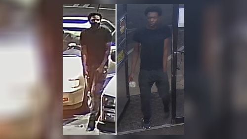 DeKalb County police is seeking the public’s help to find two men involved in a shooting that killed a 26-year-old at a gas station in November, authorities said. Credit: DeKalb County Police Department