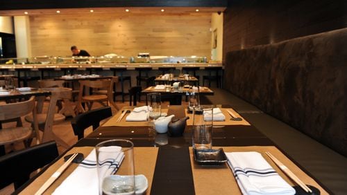 130620-ATLANTA-GA-John Kessler's dining out look at UMI in Buckhead on Thursday June 20,2013. (BECKY STEIN) The beautiful dining room of Umi