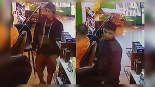 These two men are wanted after being accused of an armed robbery in Doraville.