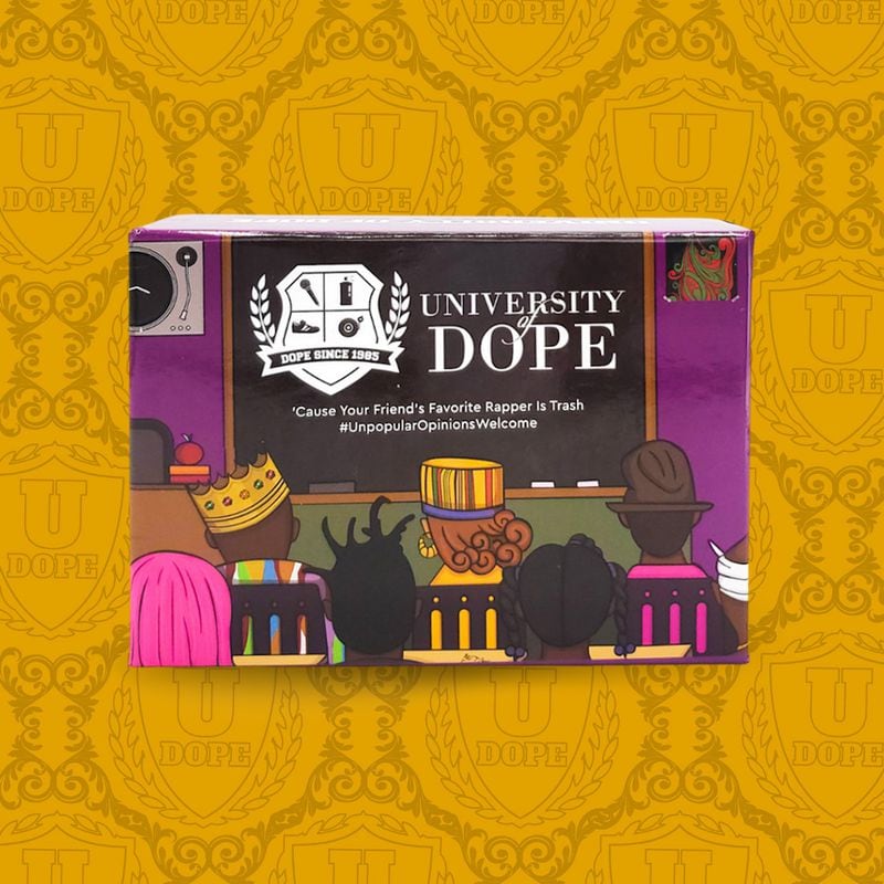 Lovers of hip-hop culture will appreciate a good card game to test their knowledge and a box set from University of Dope 
Courtesy of University of Dope