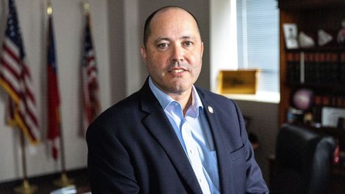 Georgia Attorney General Chris Carr poses for a portrait at his office in Atlanta on April 6, 2023. (Arvin Temkar/The Atlanta Journal-Constitution/TNS)