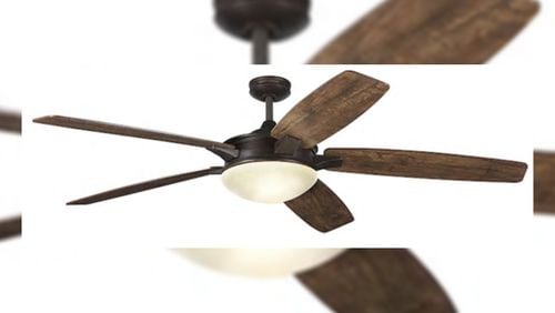 A manufacturer has recalled this Harbor Breeze Kingsbury indoor ceiling fan that was sold at Lowe's.