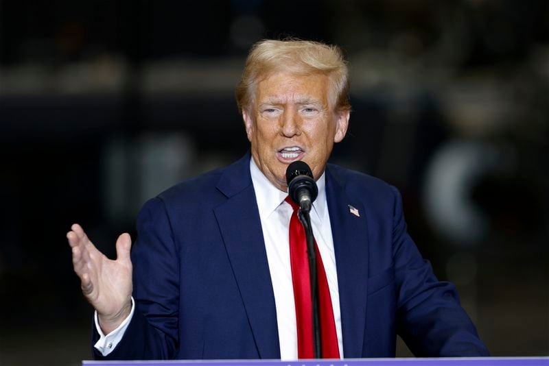 Republican presidential nominee former President Donald Trump speaks at a campaign event in Mint Hill, N.C., Wednesday, Sept. 25, 2024. (AP Photo/Nell Redmond)