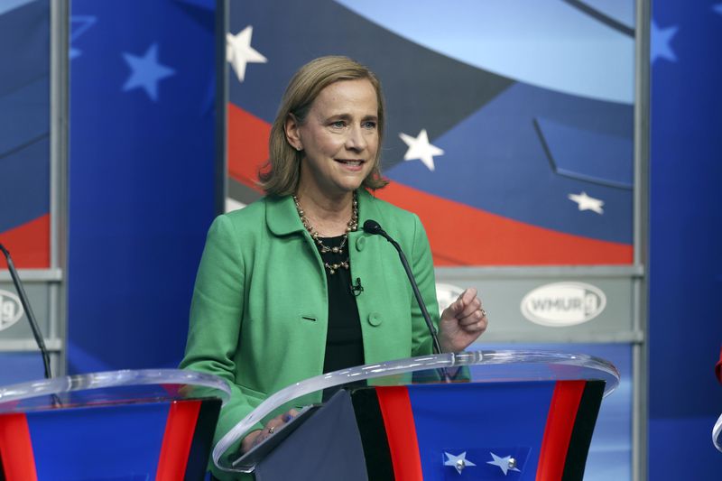 Former Manchester Mayor Joyce Craig participates in Democratic debate for New Hampshire governor, Wednesday, Sept. 4, 2024, in Manchester, N.H. (Derek Stokely/WMUR-TV via AP)