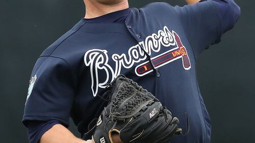 Braves pitcher A.J. Minter, who missed much of spring training with nerve irritation near his pitching elbow, has been placed on the seven-day disabled list at high Single-A Florida for a strained adductor (groin) muscle. (Curtis Compton/AJC file photo)