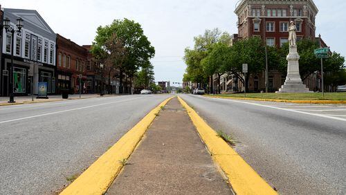 A lawsuit in Georgia attempting to prevent the removal of two Confederate statues from downtown Macon is back in a state courtroom.
(Jenna Eason / jennaeasonphotography@gmail.com)