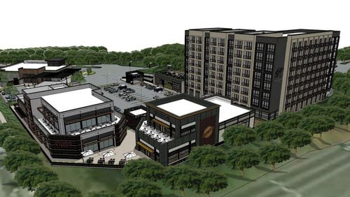 The hotel would overlook I-285. (GMC Real Estate / via city of Dunwoody)