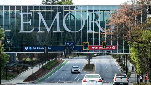 Emory University Hospital accepts donations of gloves and masks Monday, March 30, 2020.  (Jenni Girtman for the Atlanta Journal-Constitution)