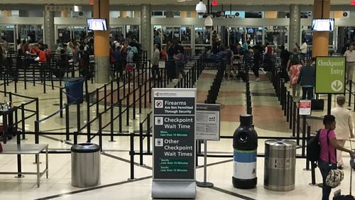 The main security checkpoint at Hartsfield-Jackson on the Friday June 30, 2017.