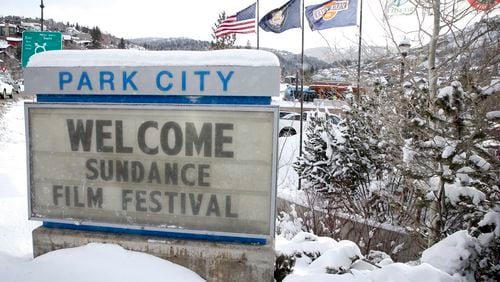 A sign outside of the Main Street area welcomes visitors to the 2018 Sundance Film Festival on Sunday, Jan. 21, 2018, in Park City, Utah. (Photo by Danny Moloshok/Invision/AP)