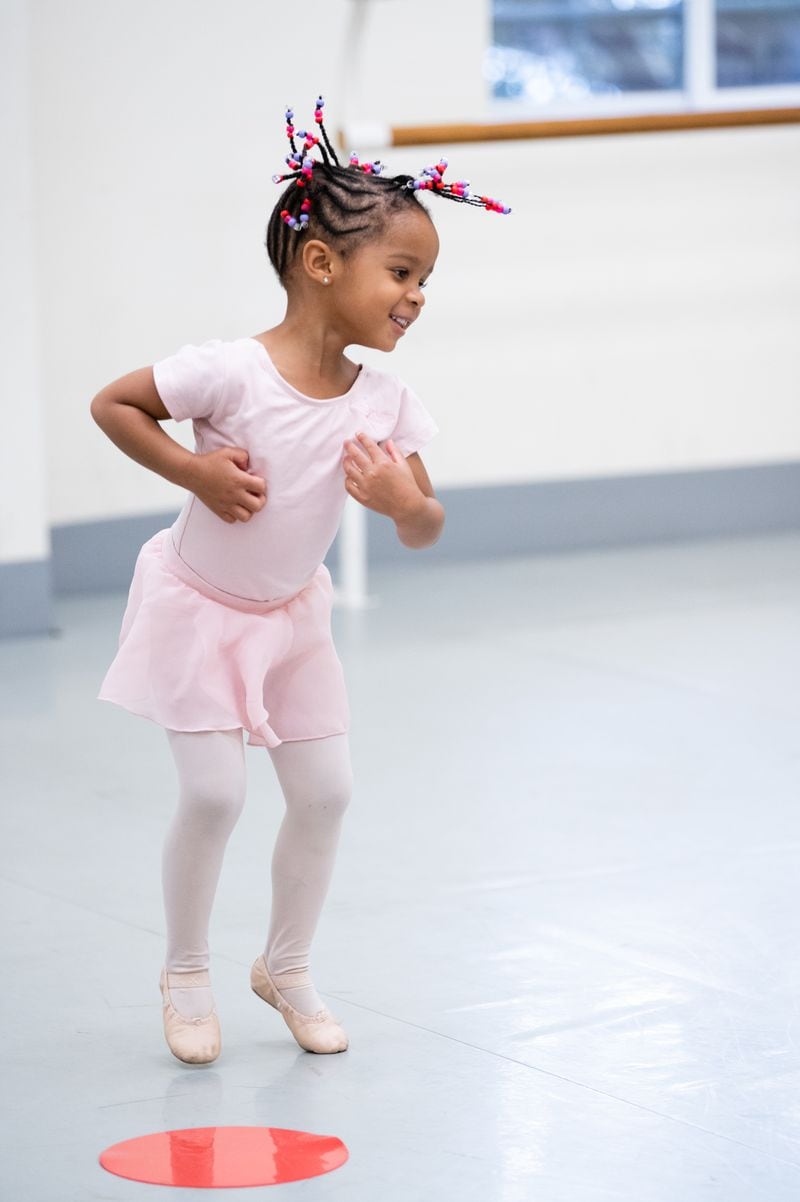 A young dancer feels the beat at the Atlanta Ballet’s summer camp. Courtesy of Atlanta Ballet