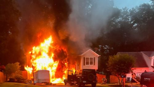 Gwinnett County investigators said a fire that destroyed a home Saturday was intentionally set.