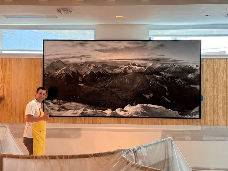 A mural of the Alps will hang in the main dining room at Avize in Atlanta's west Midtown neighborhood. / Courtesy of Avize