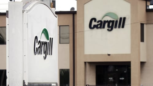 This is a file photo of Cargill's turkey processing plant in Springdale, Ark.