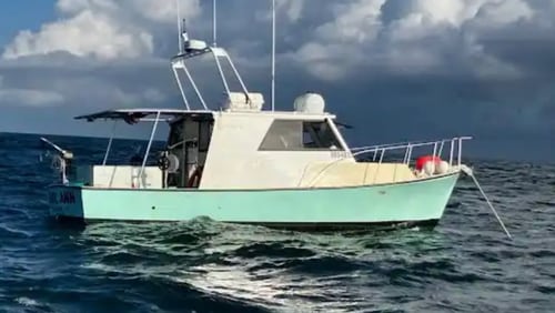 The Coast Guard is searching for the Carol Anne, a 31-foot fishing vessel, 80 miles offshore Brunswick, Georgia, Oct. 20, 2023. The vessel was reported overdue by the owner who stated he hired a crew of three for a fishing trip. (U.S. Coast Guard photo)