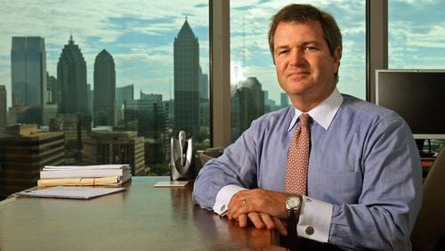 Invesco CEO Marty Flanagan is shown in his office on the 17th floor overlooking downtown Atlanta Thursday afternoon October 29, 2009. AJC FILE PHOTO
