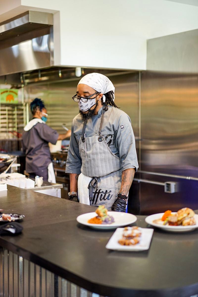 Chef/owner Marcus Waller of Graffiti Breakfast graduated from culinary school and picked up skills at both Waffle House and King + Duke. (Courtesy of Ash Wilson)