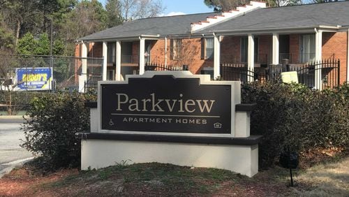 Parkview Apartments is one of three complexes owned by the same landlord, who faces 85 citations over the condition of the buildings. (Meris Lutz/AJC)