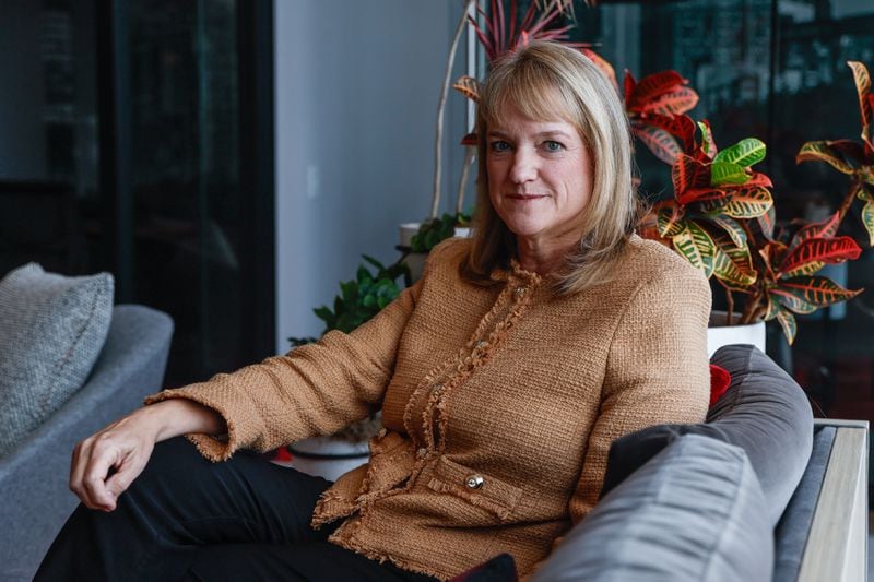 Laura Miles, the new Atlanta-based chief client officer and global head of industries at Bain & Company poses for a portrait at Bain's Midtown offices on Tuesday, July 23, 2024. (Natrice Miller/ AJC)