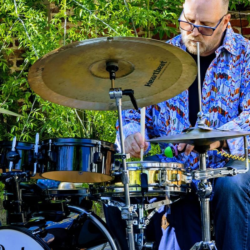 Chattanooga percussionist Bob Stagner has played and recorded with numerous artists, including Howard Finster.