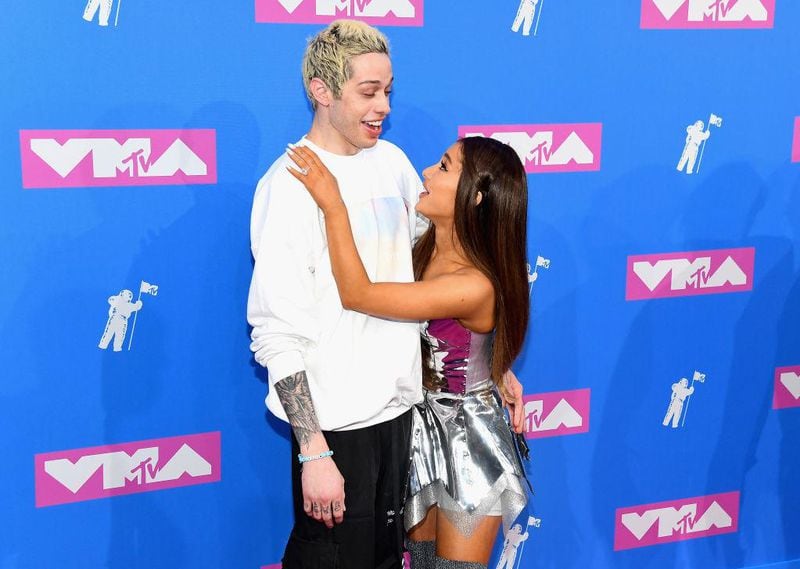 NEW YORK, NY - AUGUST 20:  Pete Davidson and Ariana Grande attends the 2018 MTV Video Music Awards at Radio City Music Hall on August 20, 2018 in New York City.  (Photo by Nicholas Hunt/Getty Images for MTV)