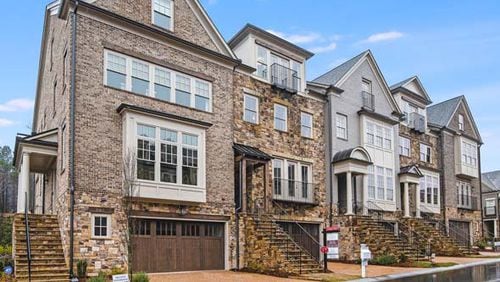 Townhomes at Abbington at Wildwood in Cobb County are an example of the type of townhomes built by John Wieland, with a new development of 25 townhomes being planned in downtown Acworth. (Courtesy of JW Collection)