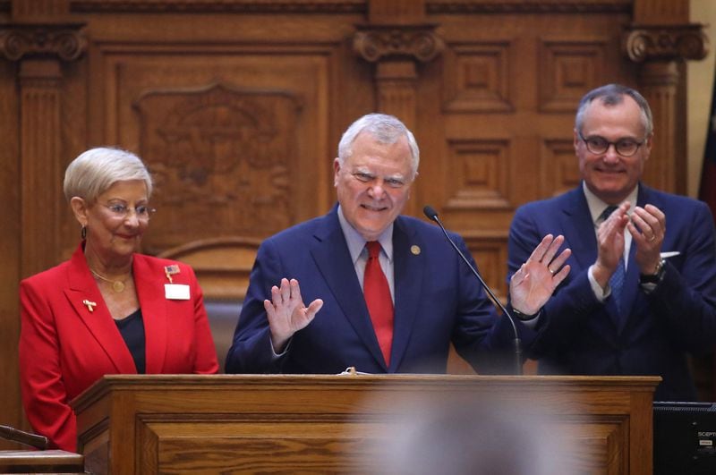 Gov. Nathan Deal says he hopes the message Amazon officials got from their tour this week of metro Atlanta was that “this is a state that’s a good place to do business.” PHOTO / JASON GETZ