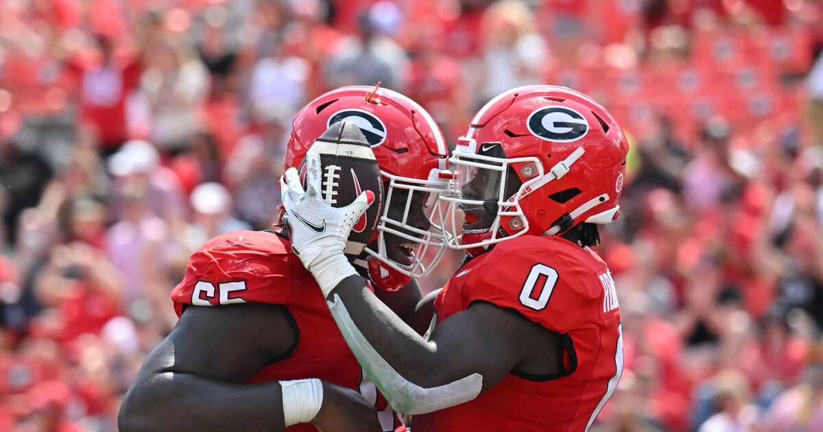 Commentators, TV set for Georgia versus South Carolina