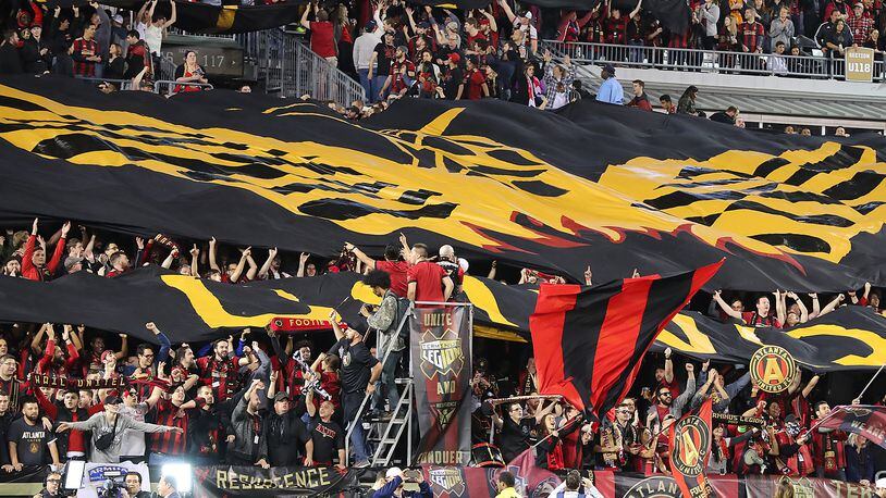 Atlanta United National Anthem and Tifo vs NYRB 