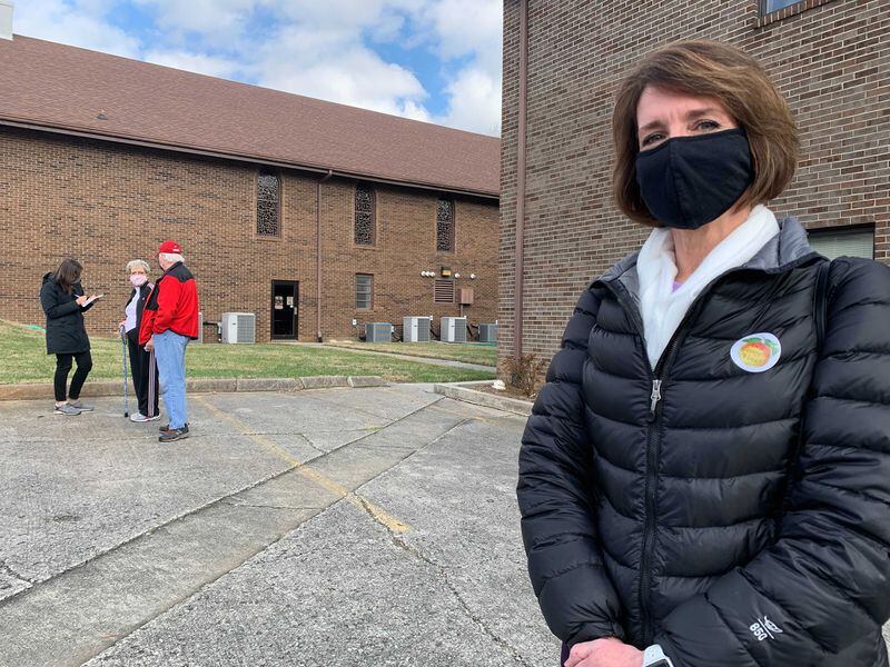 Dina Poindexter said she was "really concerned about our country." Poindexter, who voted in Dalton, said,  “I think the voter fraud and that type of stuff is very scary to me when our elections, I feel like, have been compromised." (Jeremy Redmon / Jeremy.Redmon@ajc.com)