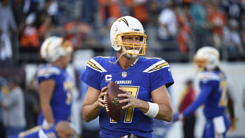 San Diego Chargers quarterback Philip Rivers (17) before the start