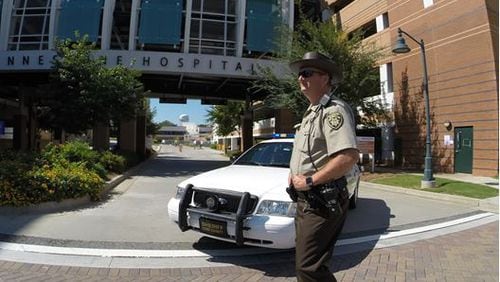 No one was being allowed to enter the WellStar Kennestone Hospital building, according to witnesses.