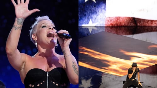 Pink and Kid Rock headlined the 2024 Democratic National Convention and the Republican National Convention, respectively. Credit: AP Photo/Paul Sancya; Arvin Temkar