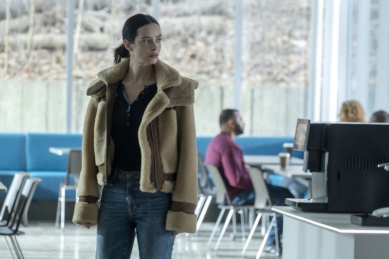 This image released by AMC+ shows Krysten Ritter in a scene from "Orphan Black: Echoes." (Sophie Giraud/AMC via AP)