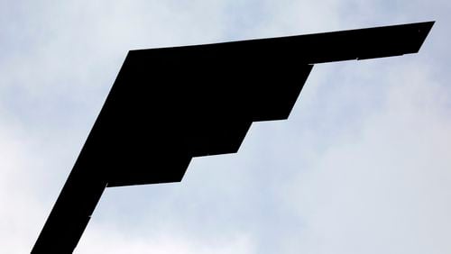 A U.S. Air Force B-2 Spirit stealth bomber (similar to the one shown) was damaged during an emergency landing early Tuesday at Whiteman Air Force Base in Johnson County, Missouri, according to reporter Matt Flener of KMBC. (Yuri Gripas/Abaca Press/TNS)