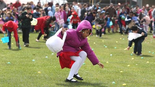 Several cities in DeKalb County are putting on free Easter egg hunts.