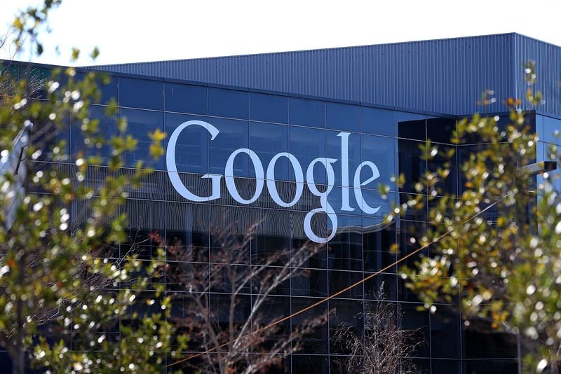 MOUNTAIN VIEW, CA - JANUARY 30: A sign is posted on the exterior of Google headquarters on January 30, 2014 in Mountain View, California. Google ranked fourth on Glassdoor's Best Places to Work 2017 list. (Photo by Justin Sullivan/Getty Images)