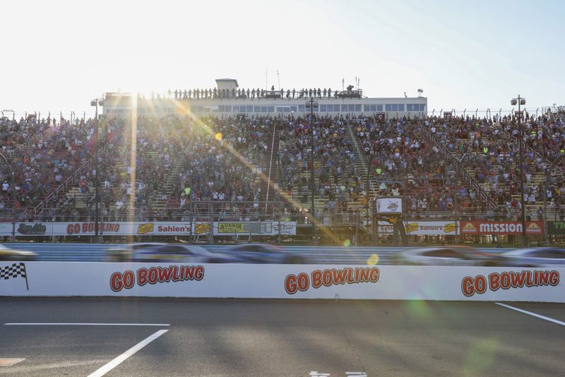 Fans fill the stands during a NASCAR Cup Series auto race, Sunday, Sept. 15, 2024, in Watkins Glen, N.Y. (AP Photo/Lauren Petracca)