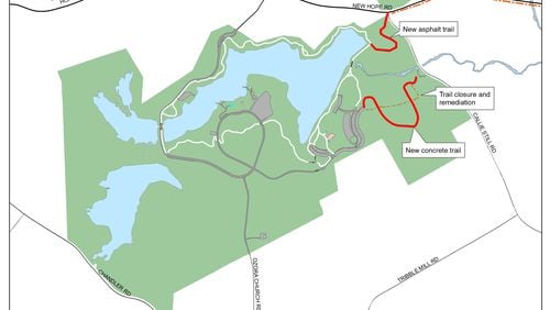 Two new trails have been approved for Tribble Mill Park