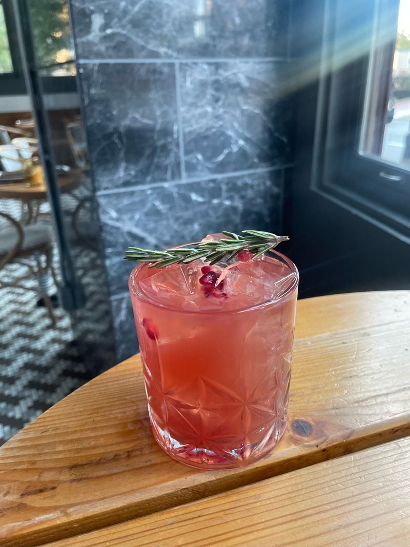 Persephone is a spiced pomegranate variation on an Old-Fashioned served at the Iberian Pig Buckhead. Courtesy of the Iberian Pig 